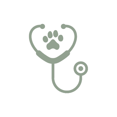 stethoscope and paw print icon